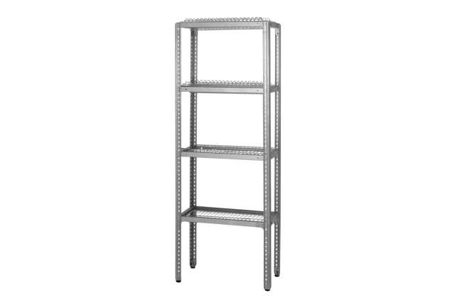 Стеллаж для сушки посуды ССПн - 800*300*1600 "Norma Inox" (сетки "тарелки" - 4 шт.; без поддона)